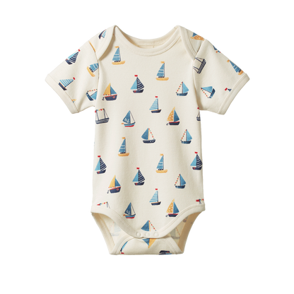 Short Sleeve Bodysuit - Regatta Print