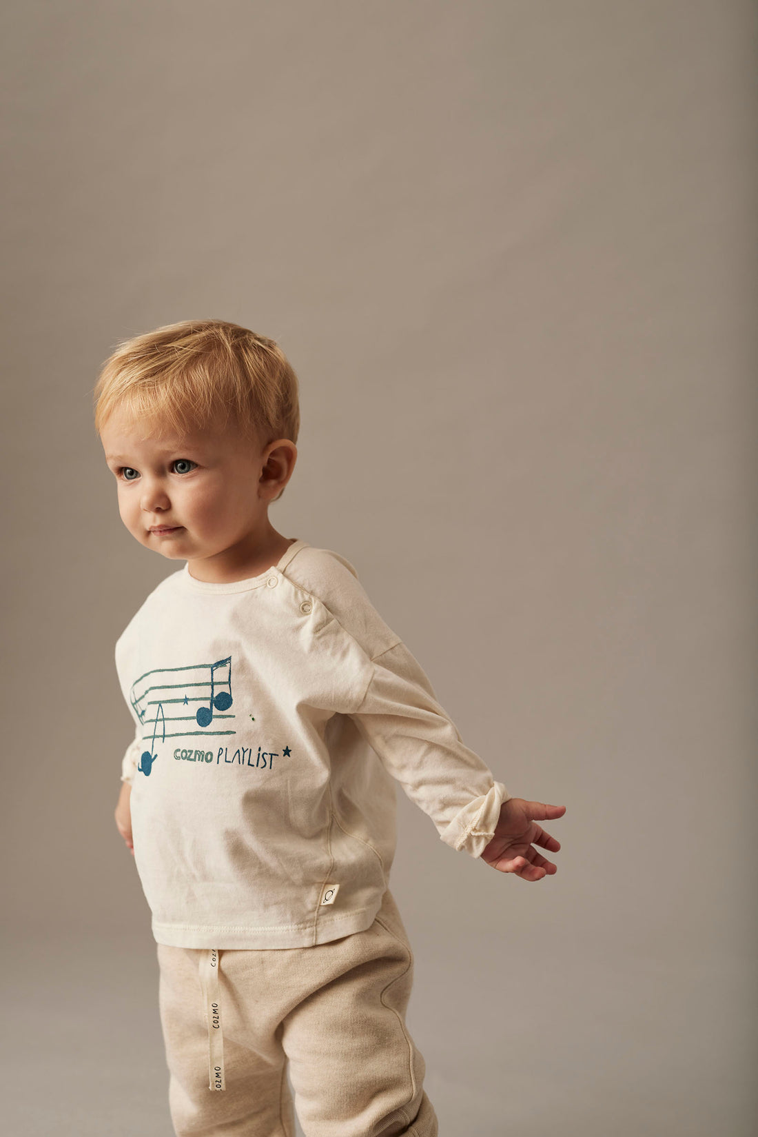 Soft Warm Jersey Print Baby T-shirt White