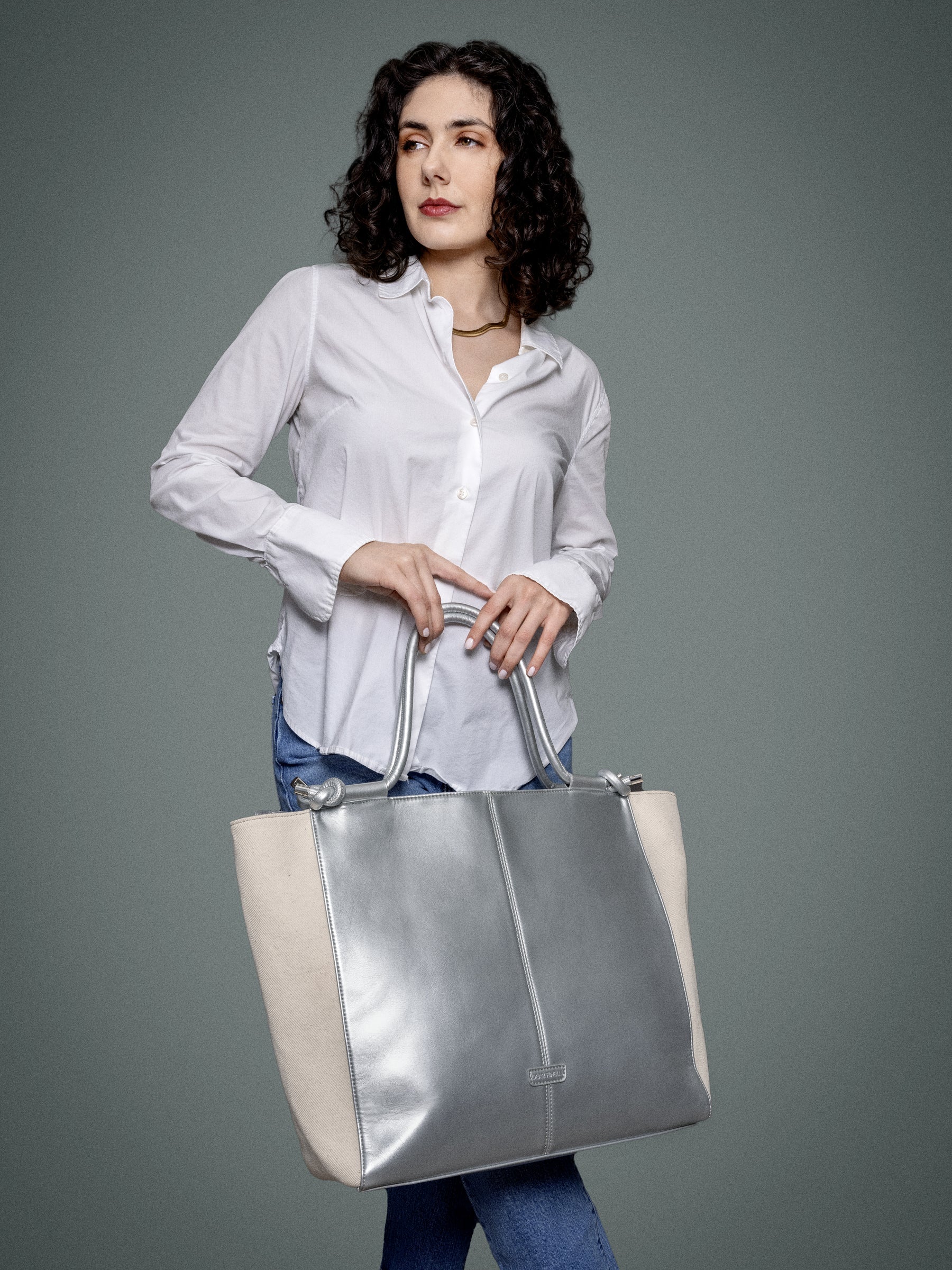 The GRACE Silver &amp; Natural Linen