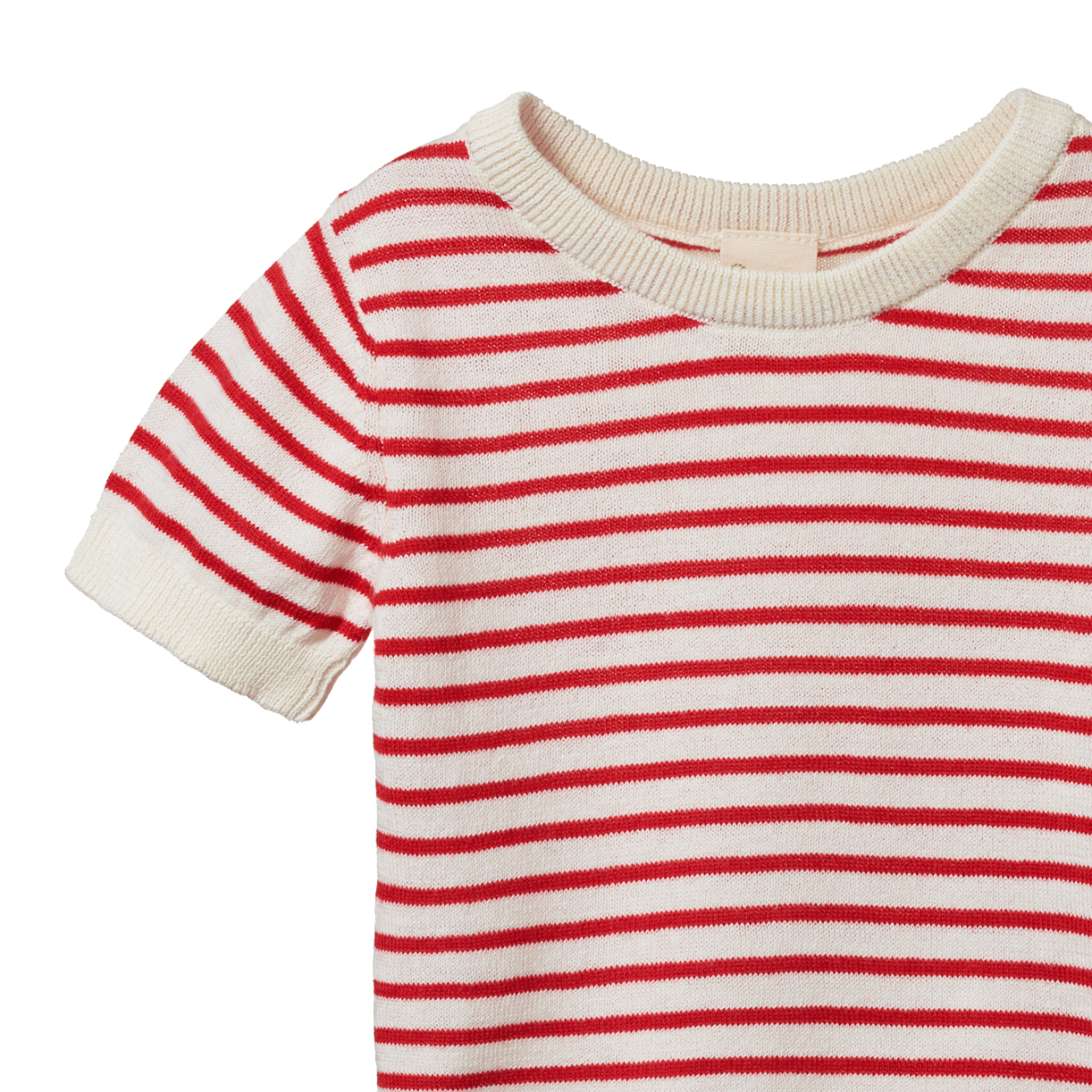 Knitted River Baby Tee Red Sailor Stripe