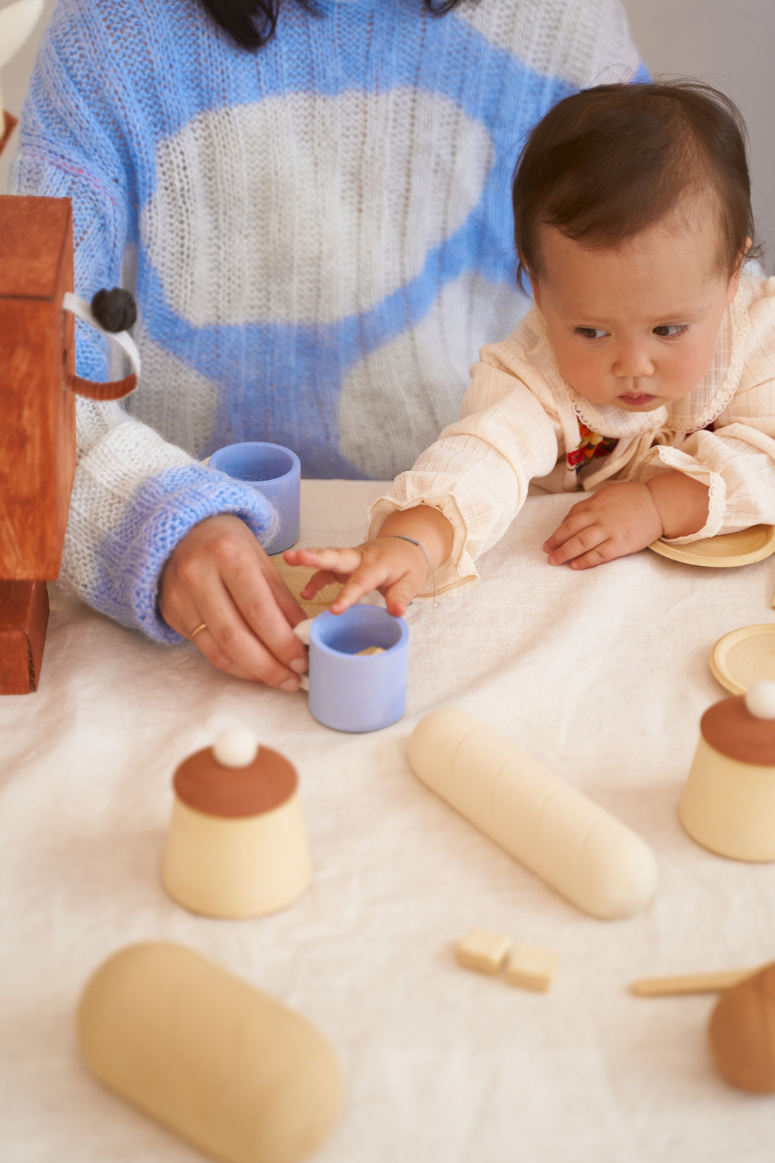 Terra &amp; Blue Tea Set