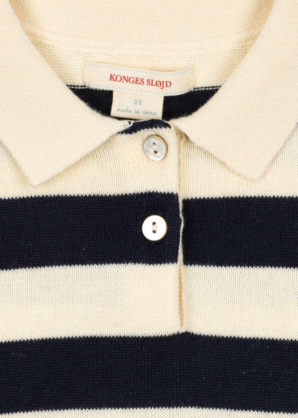 Manis Knit Polo - Navy Stripe