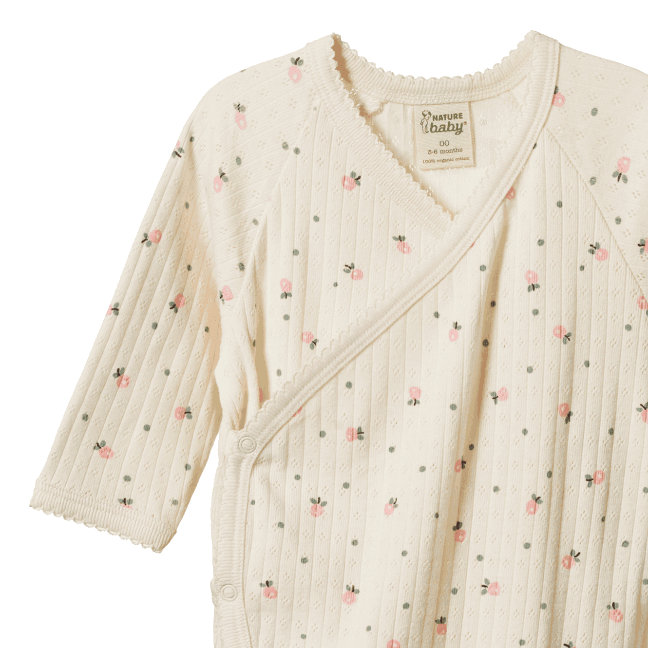 Pointelle Kimono Stretch and Grow - Posey Blossom