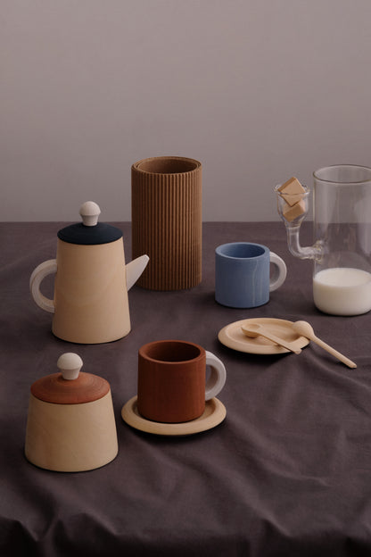 Terra &amp; Blue Tea Set