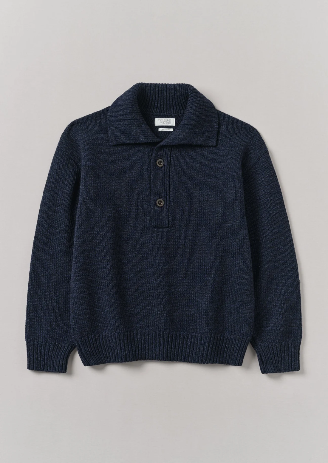 Half Placket Wool Pullover
