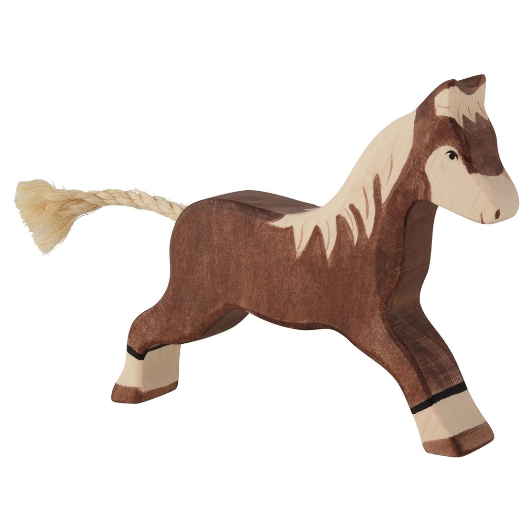 Holztiger Horse, Running, Dark Brown