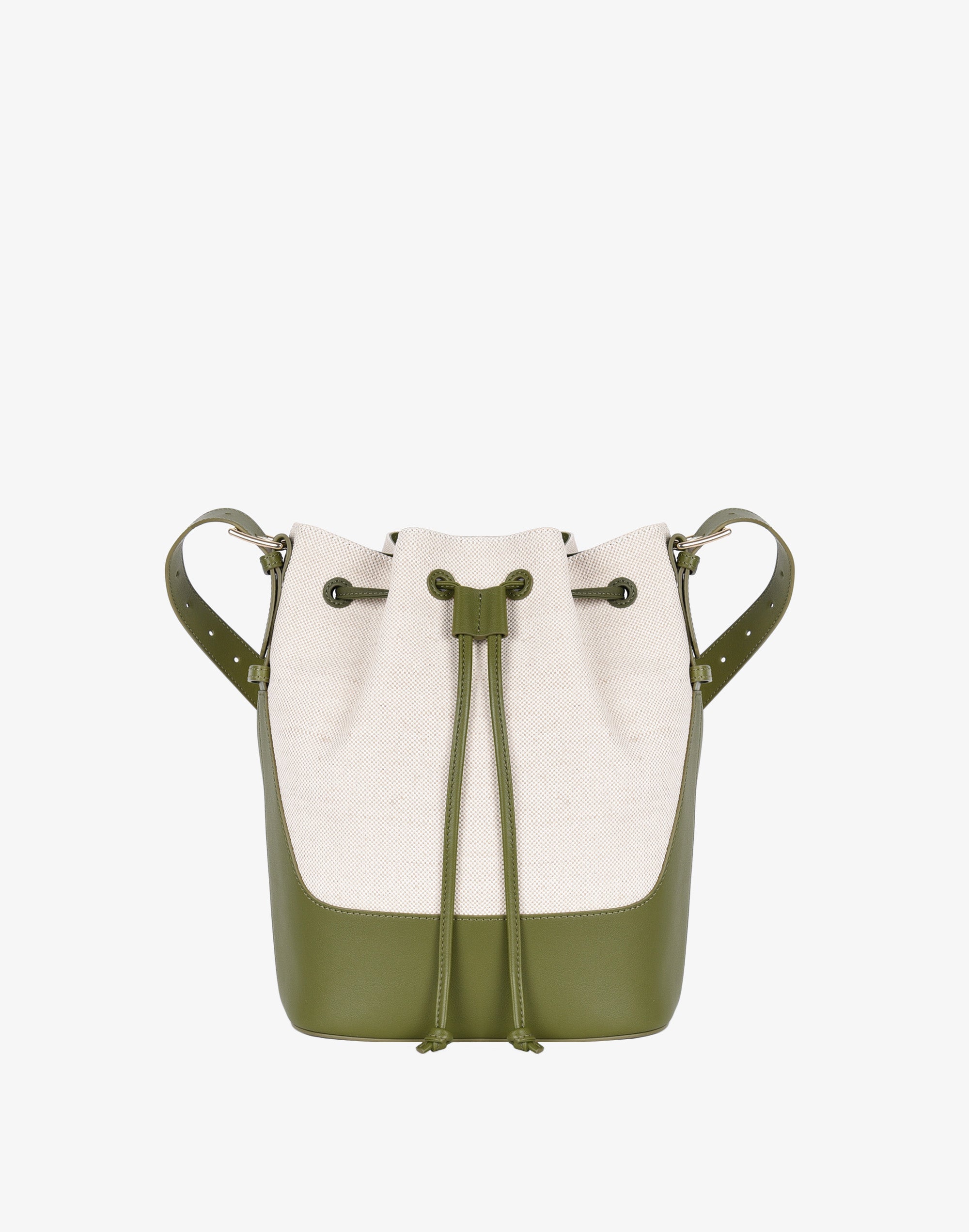 Canvas Cinch Bucket Bag Olive