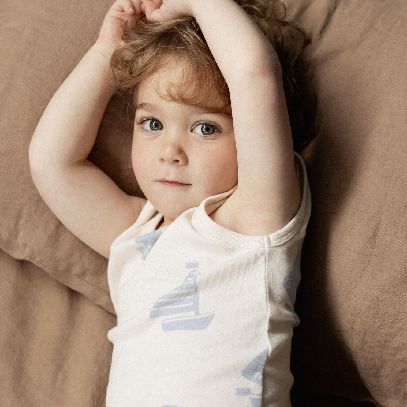 Singlet Pyjama Set - Regatta Blue Print