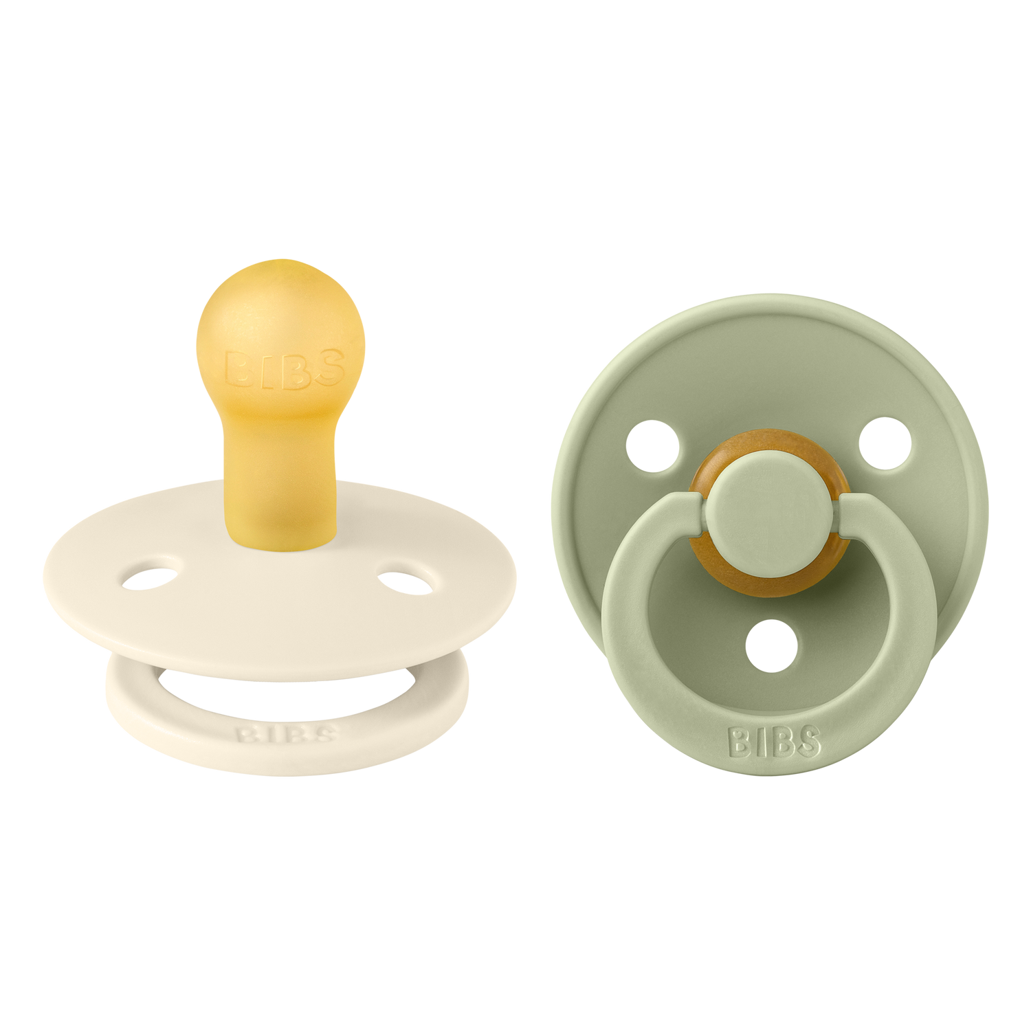 Bibs Pacifier 2 Pack - Ivory/Sage