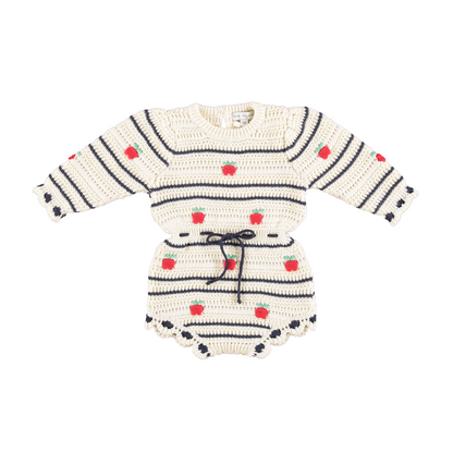 Daisy Romper - Apple Knit