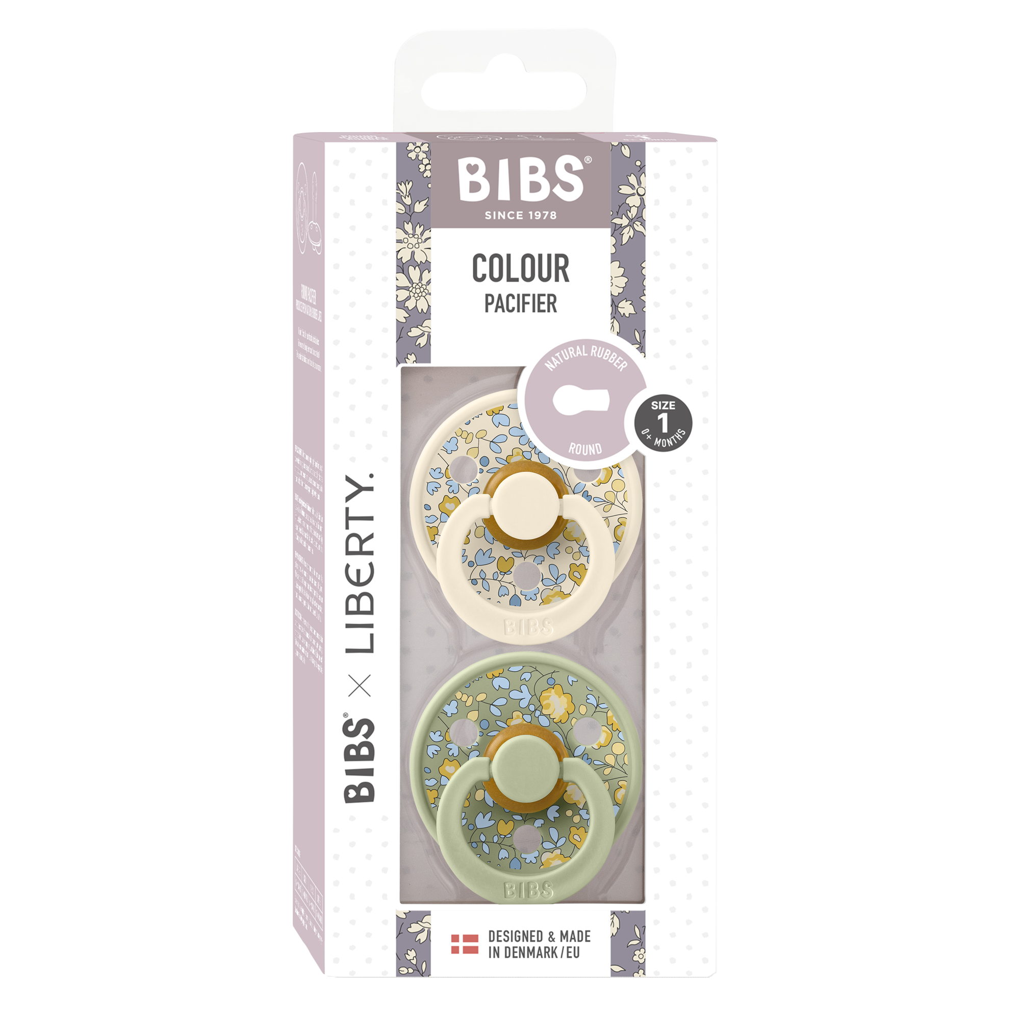 Bibs Pacifier x Liberty 2 Pack Eloise - Sage Mix