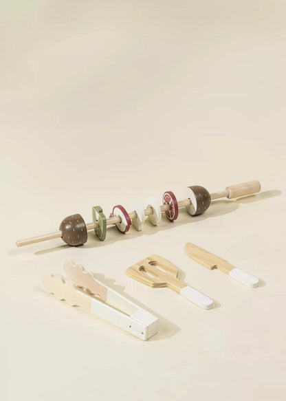 Wooden Barbecue Playset and Accessories