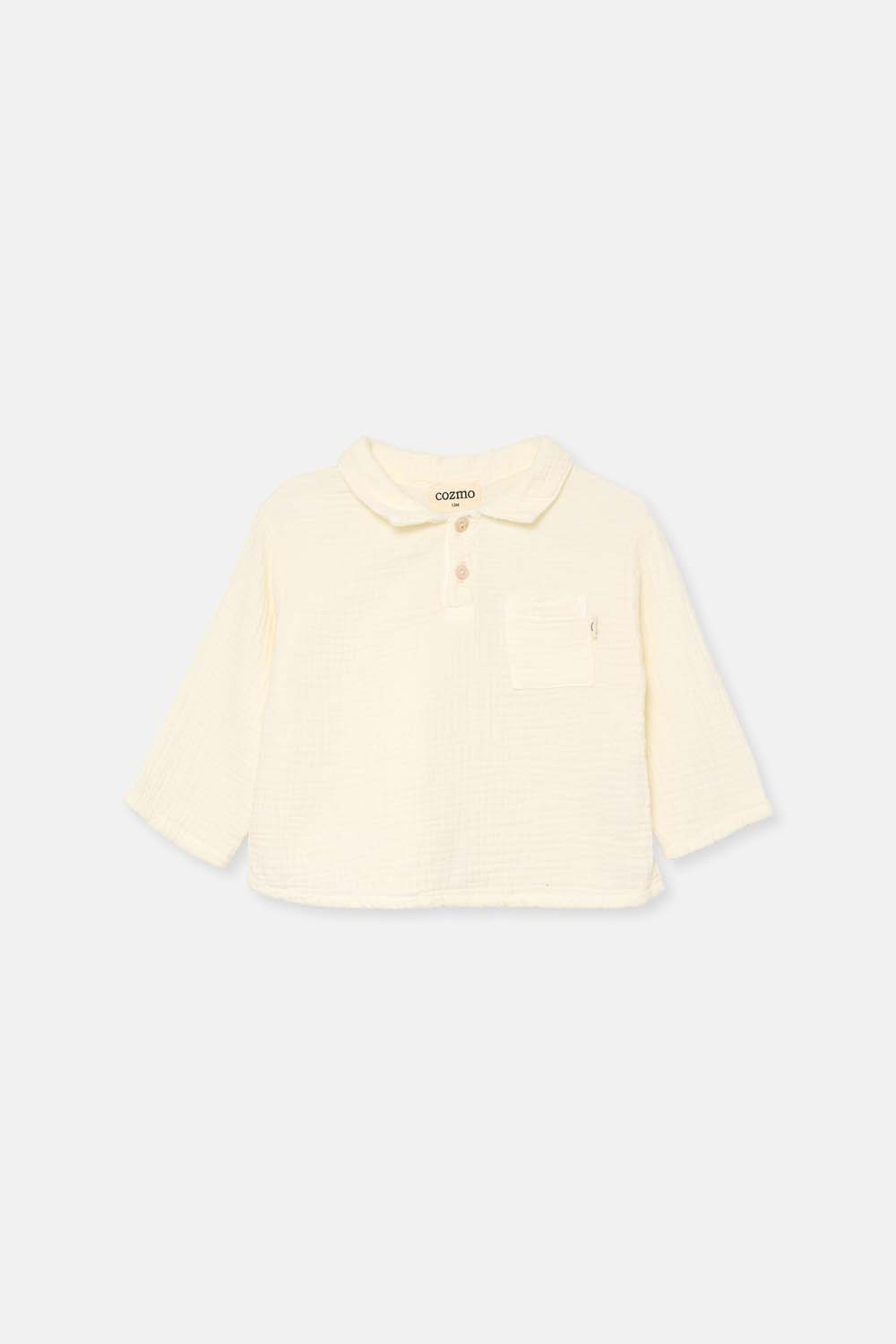 Textured Baby Shirt Ivory