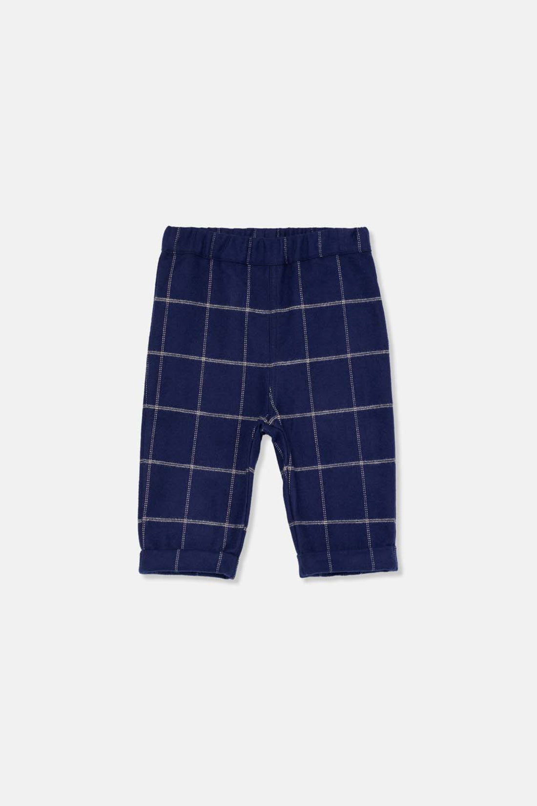 Plaid Flannel Baby Pants Navy