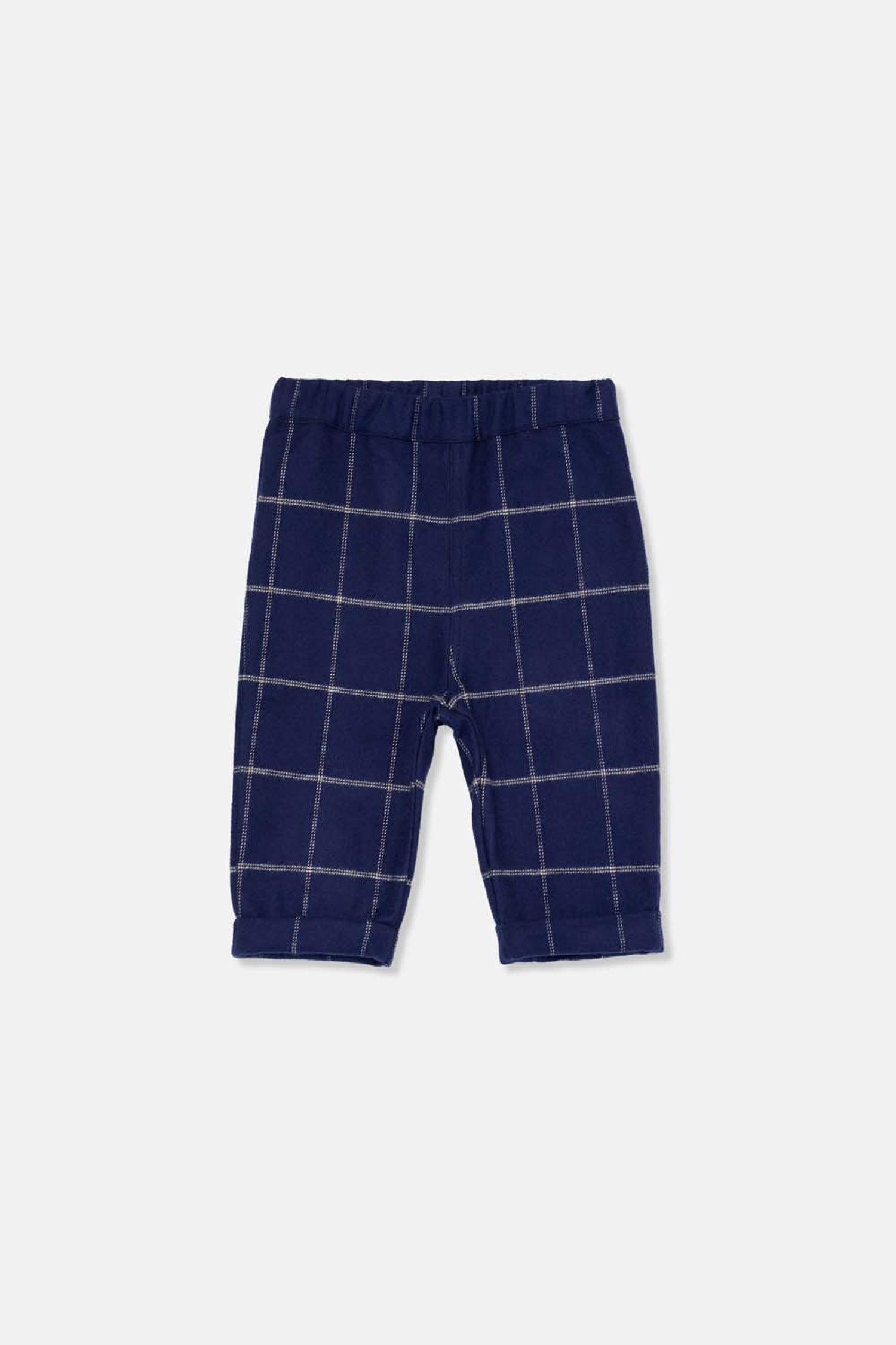 Plaid Flannel Baby Pants Navy