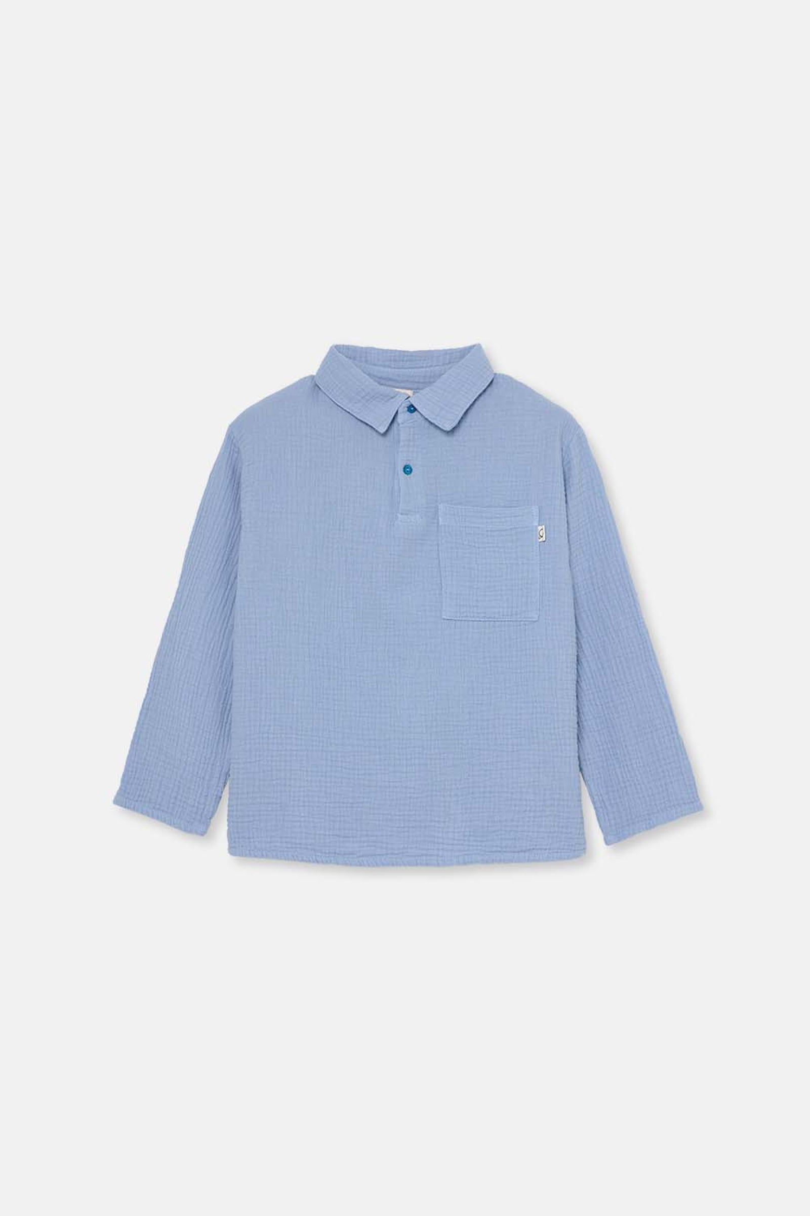 Textured Shirt Soft Blue