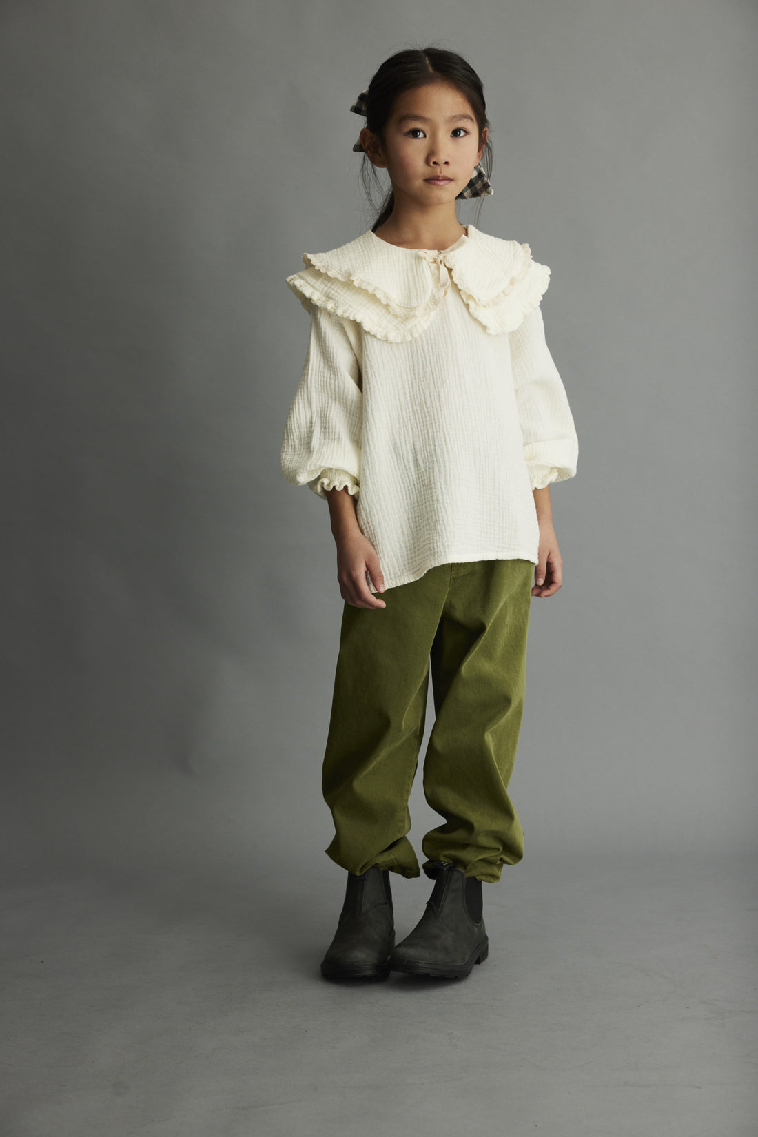 Double Collar Blouse Ivory