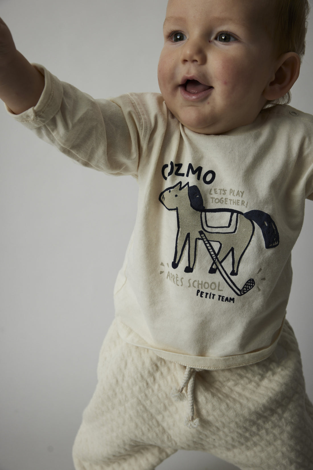 Organic Warm Baby T-Shirt Team Ivory