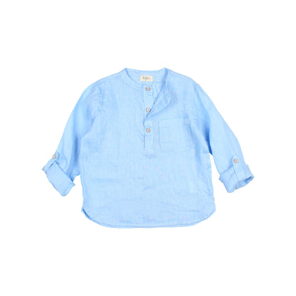 Linen Kurta Shirt Provence Blue