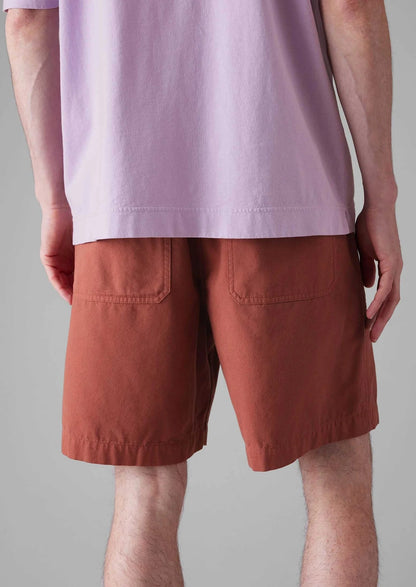 Rory Cotton Canvas Shorts Terracotta