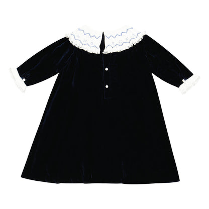 Celeste Navy Bishop Baby Dress