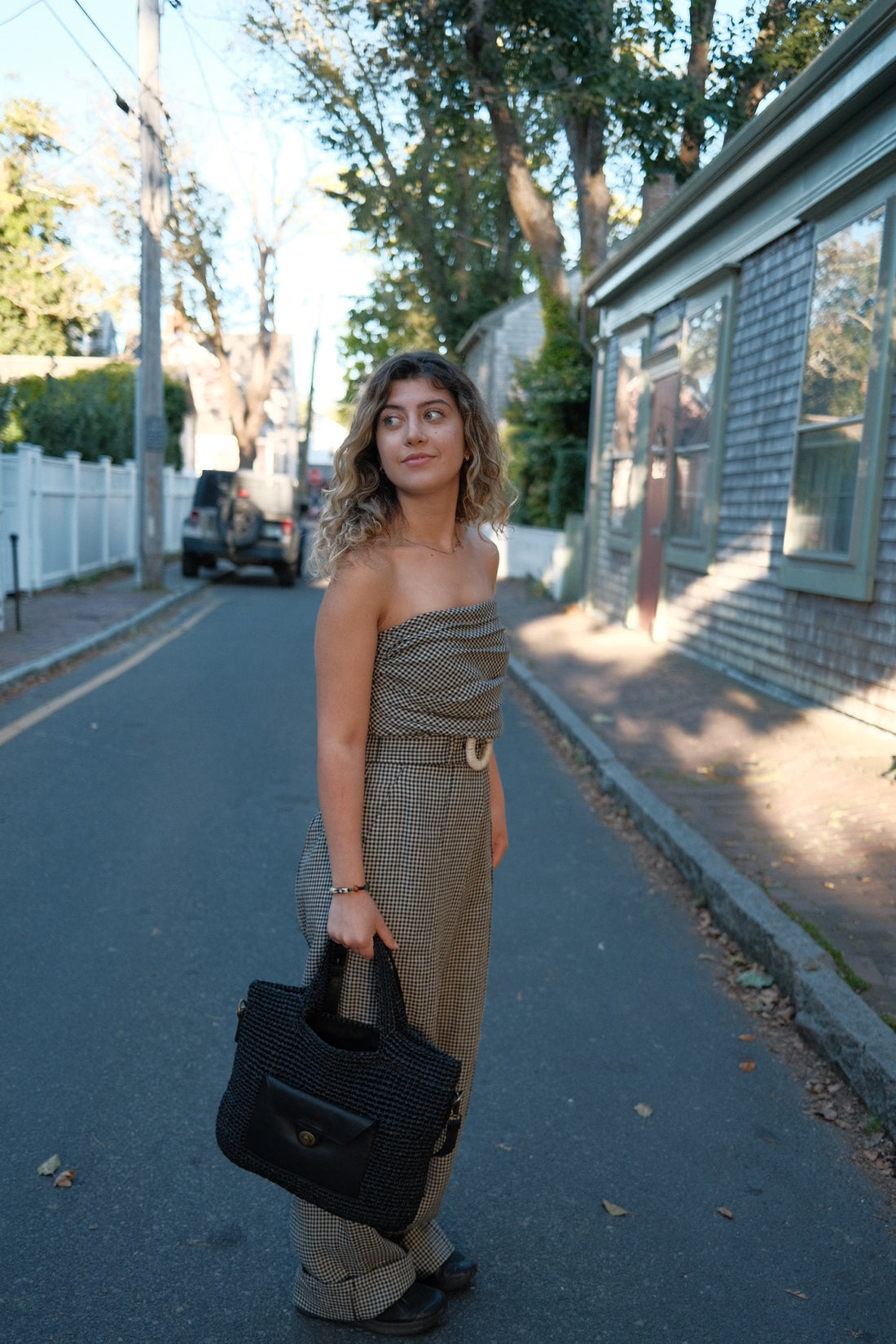 The LIDO Straw Tote Black