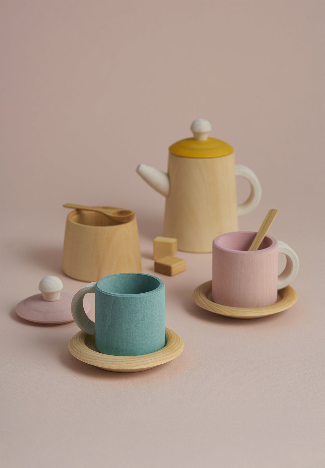 Tea Set Mustard &amp; Pink