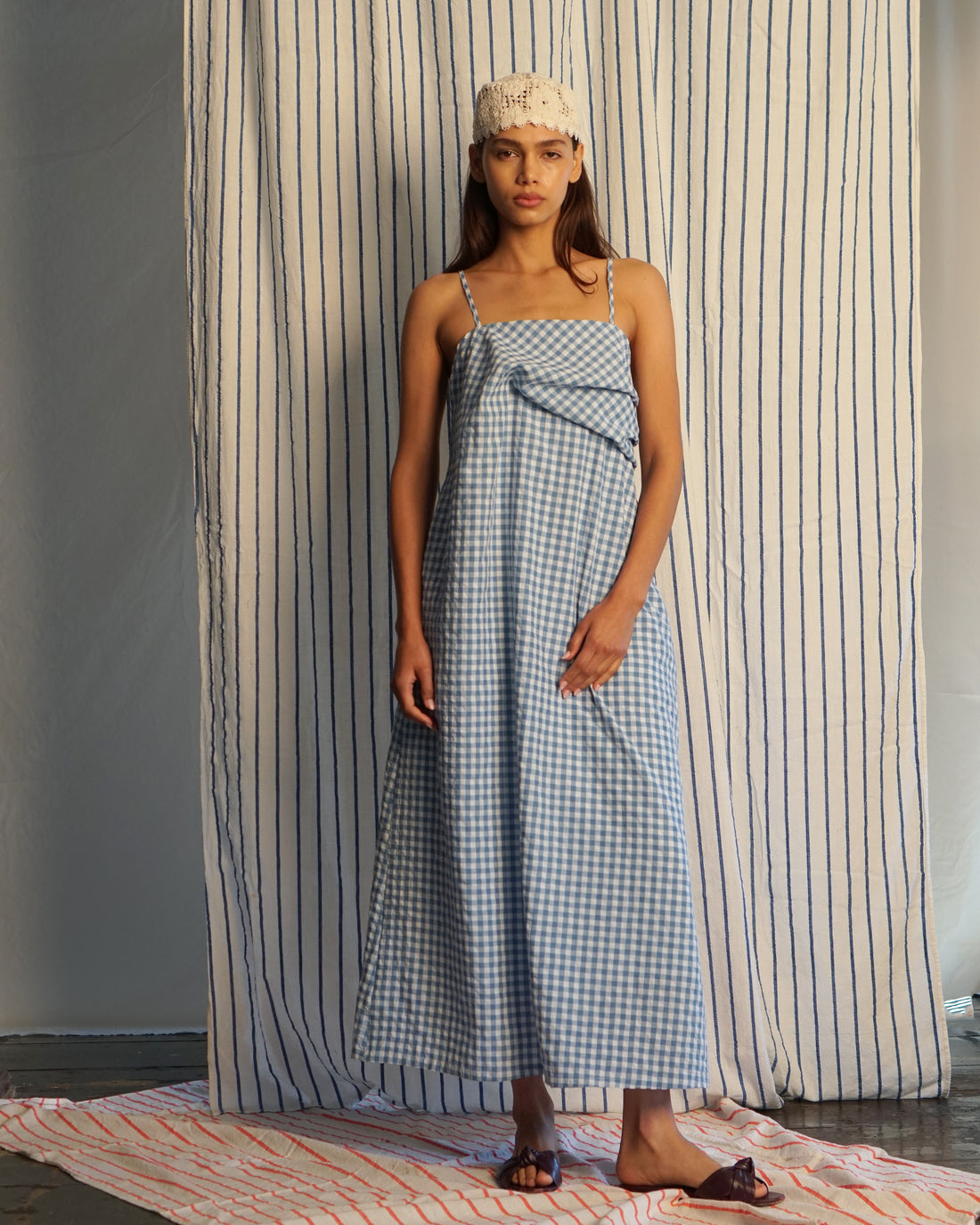 Wave Draped Sheath Dress