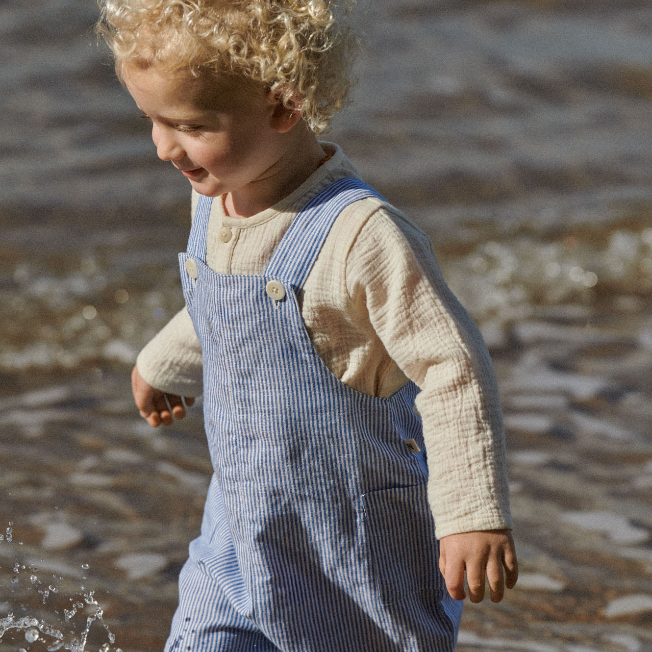 Tucker Overalls - Blue Stripe