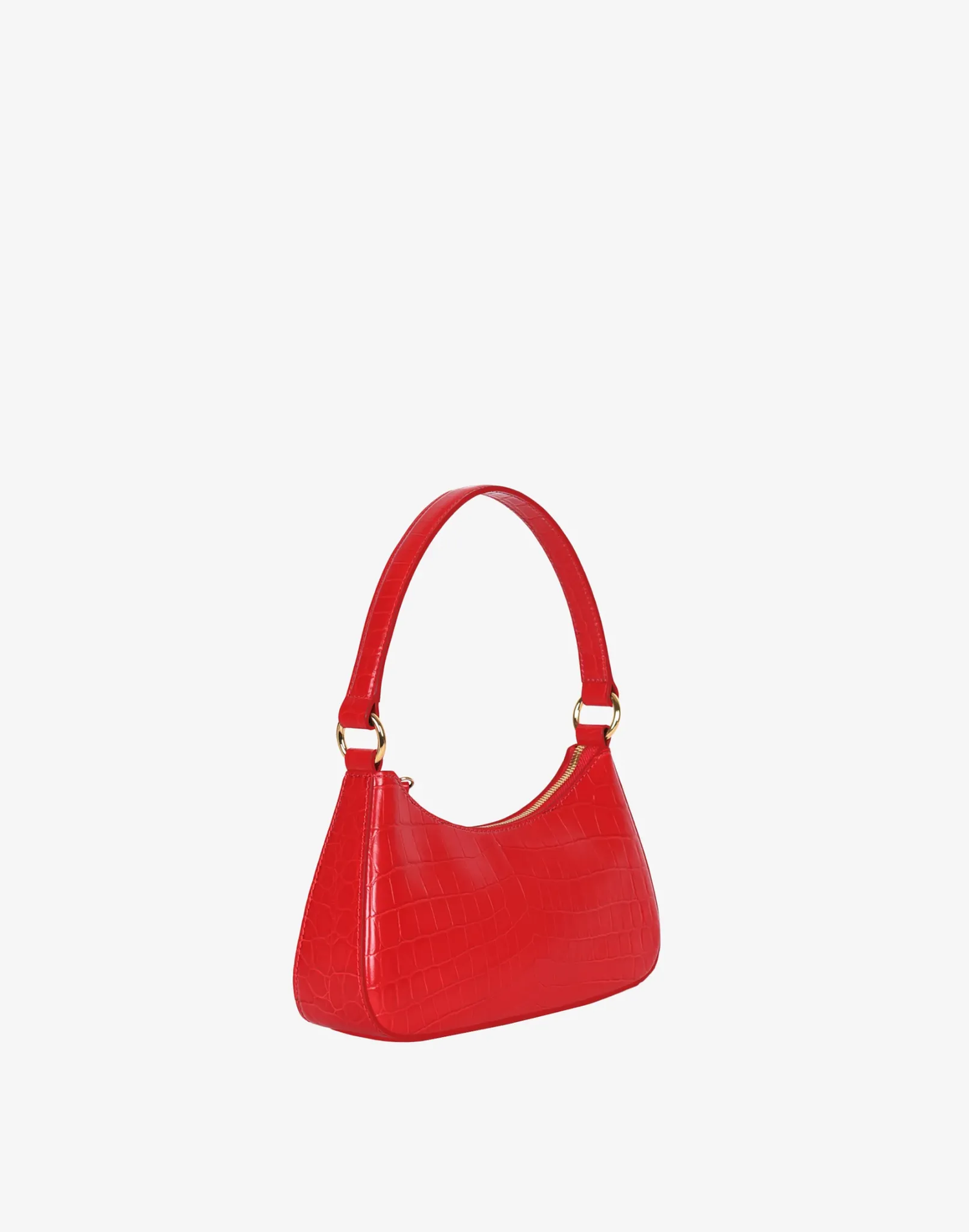 Luxe Mini Shoulder Bag Bright Red Croco