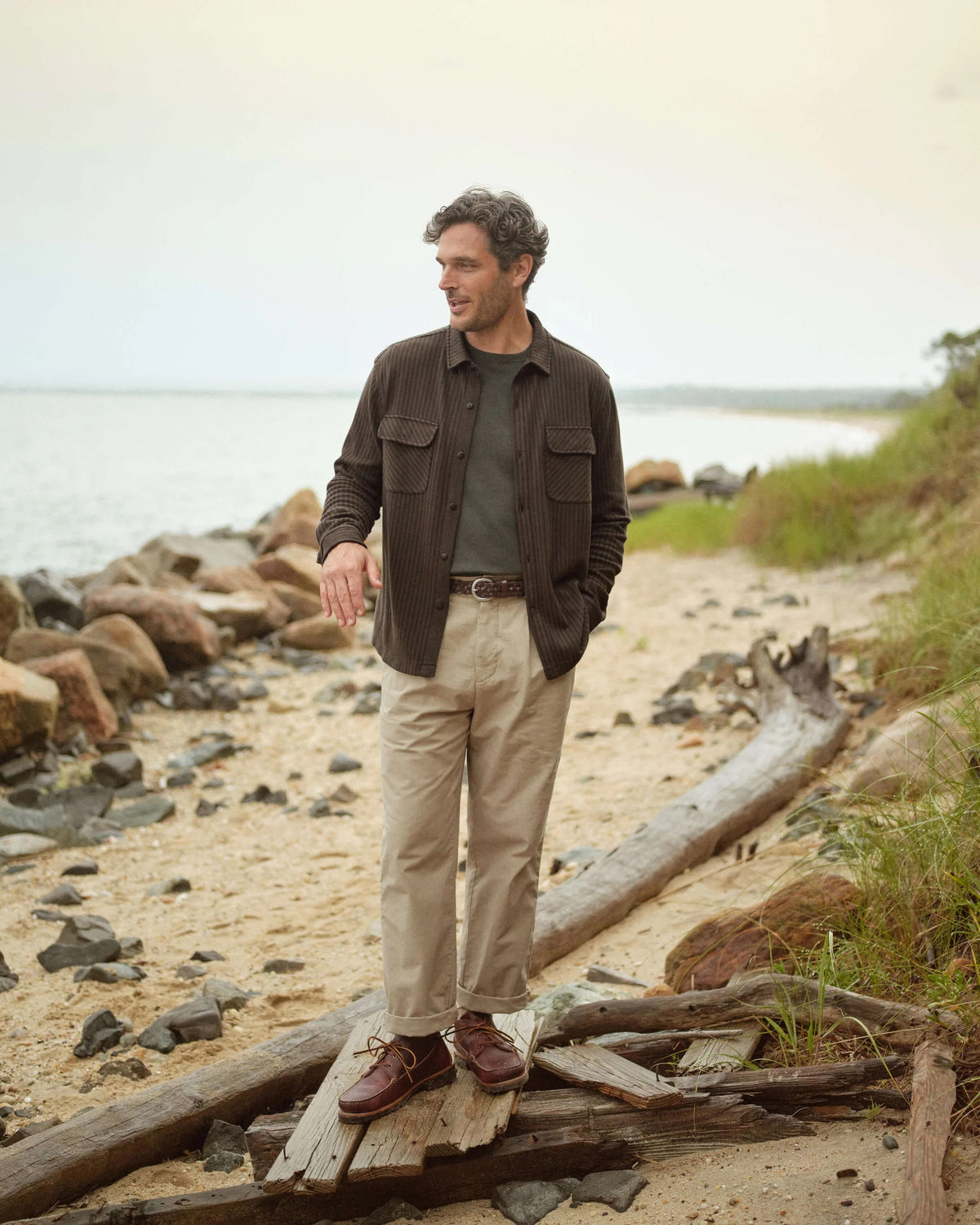 Jac Sweater Shirt - Bark Lines