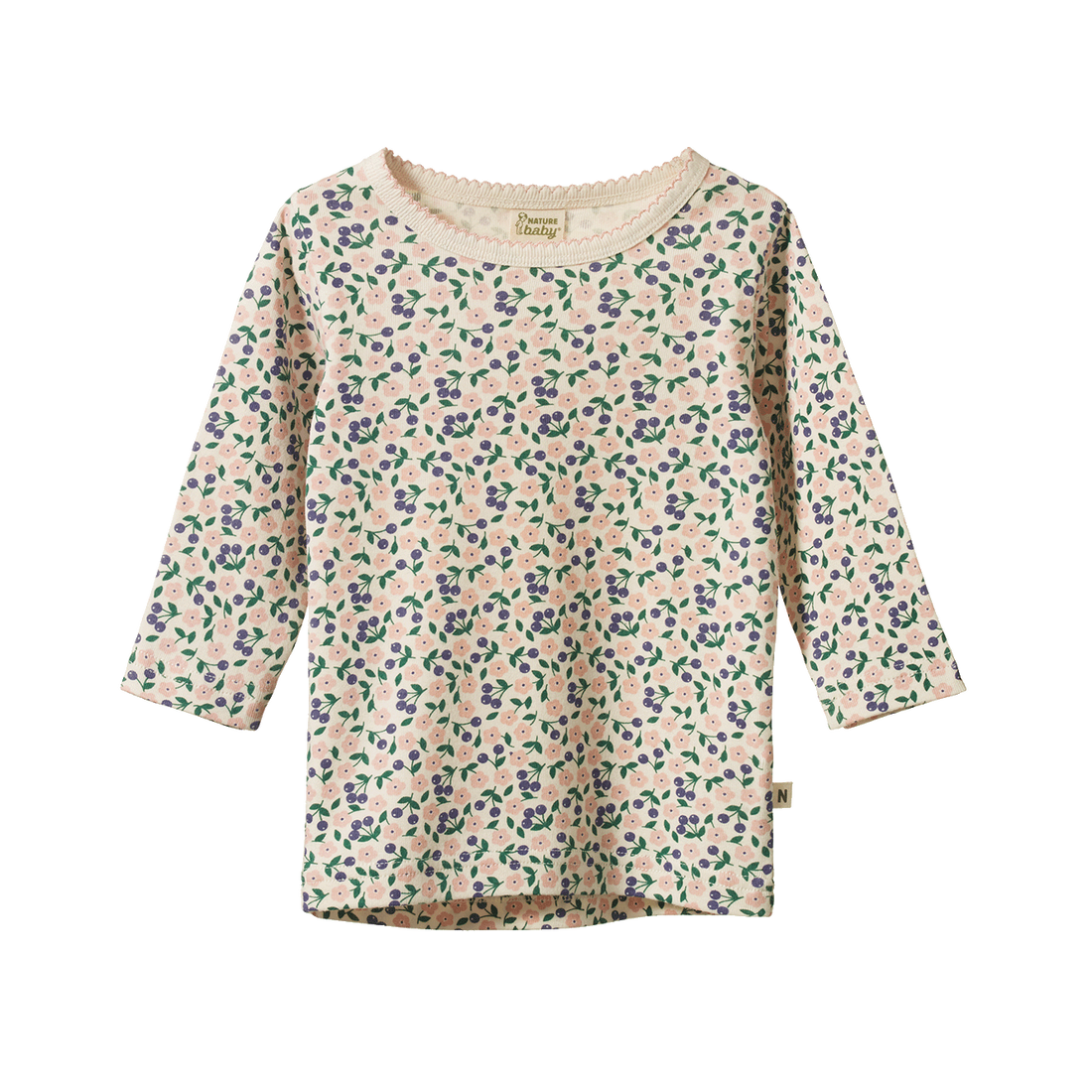 Long Sleeve Cloud Baby Tee - Briarwood Print