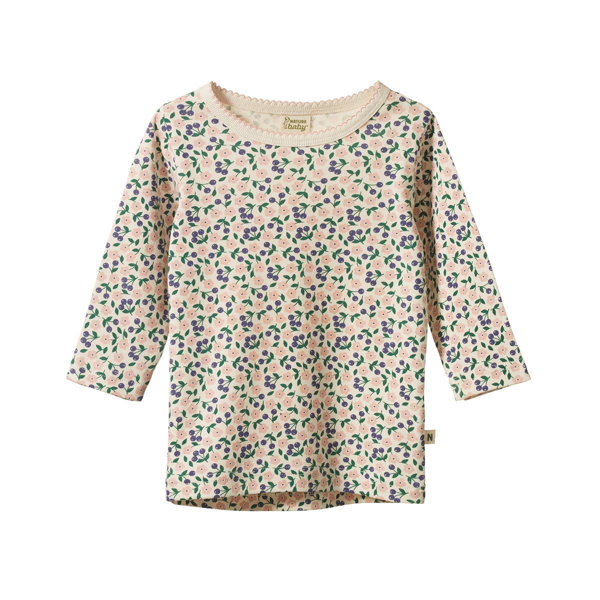 Long Sleeve Cloud Baby Tee - Briarwood Print