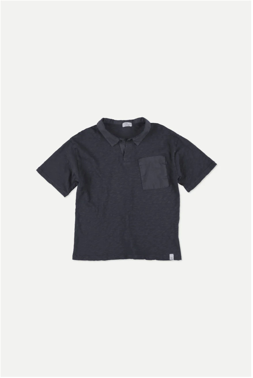 Slub Polo T-Shirt Navy