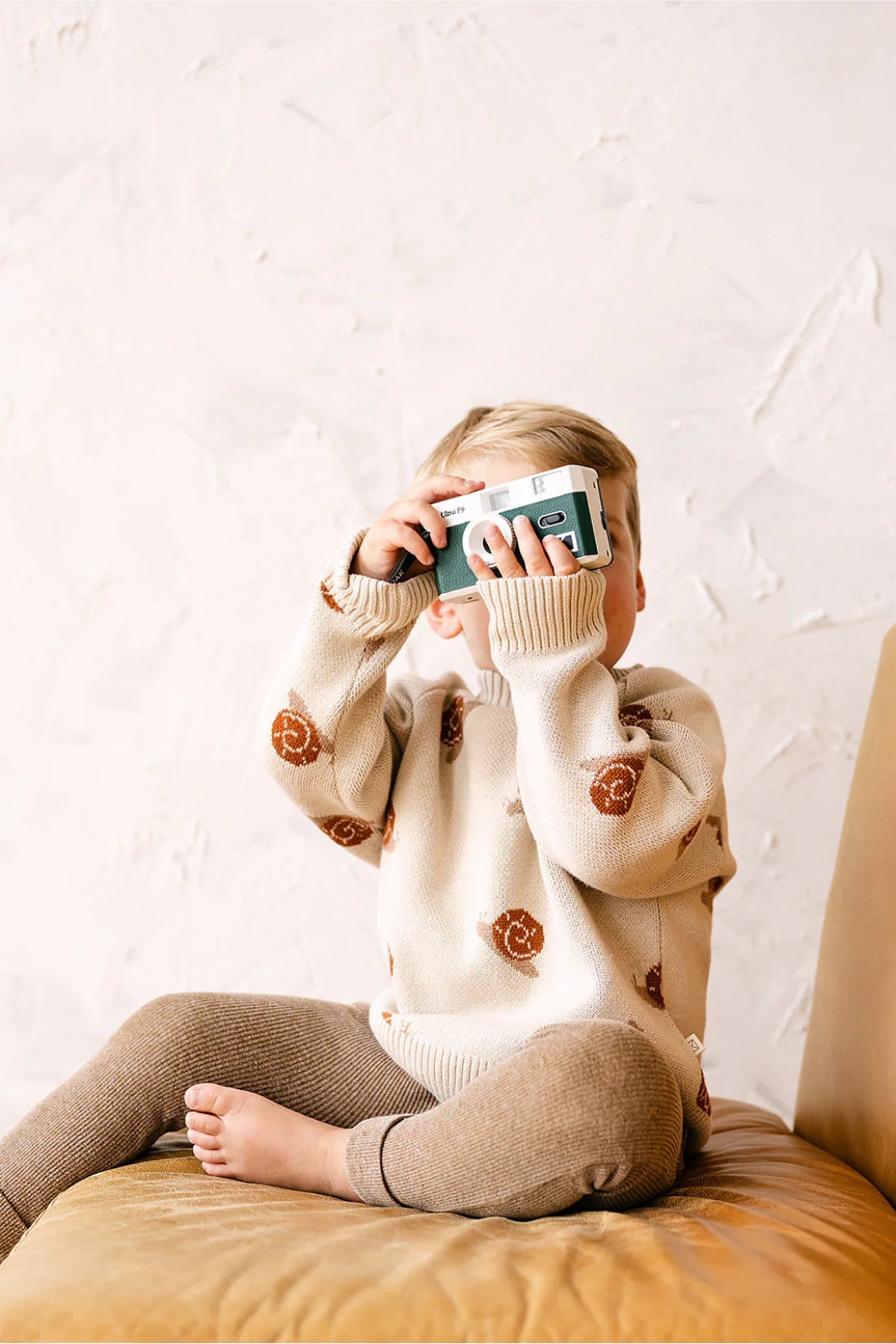 Organic Snail Knit Sweater in Oatmeal