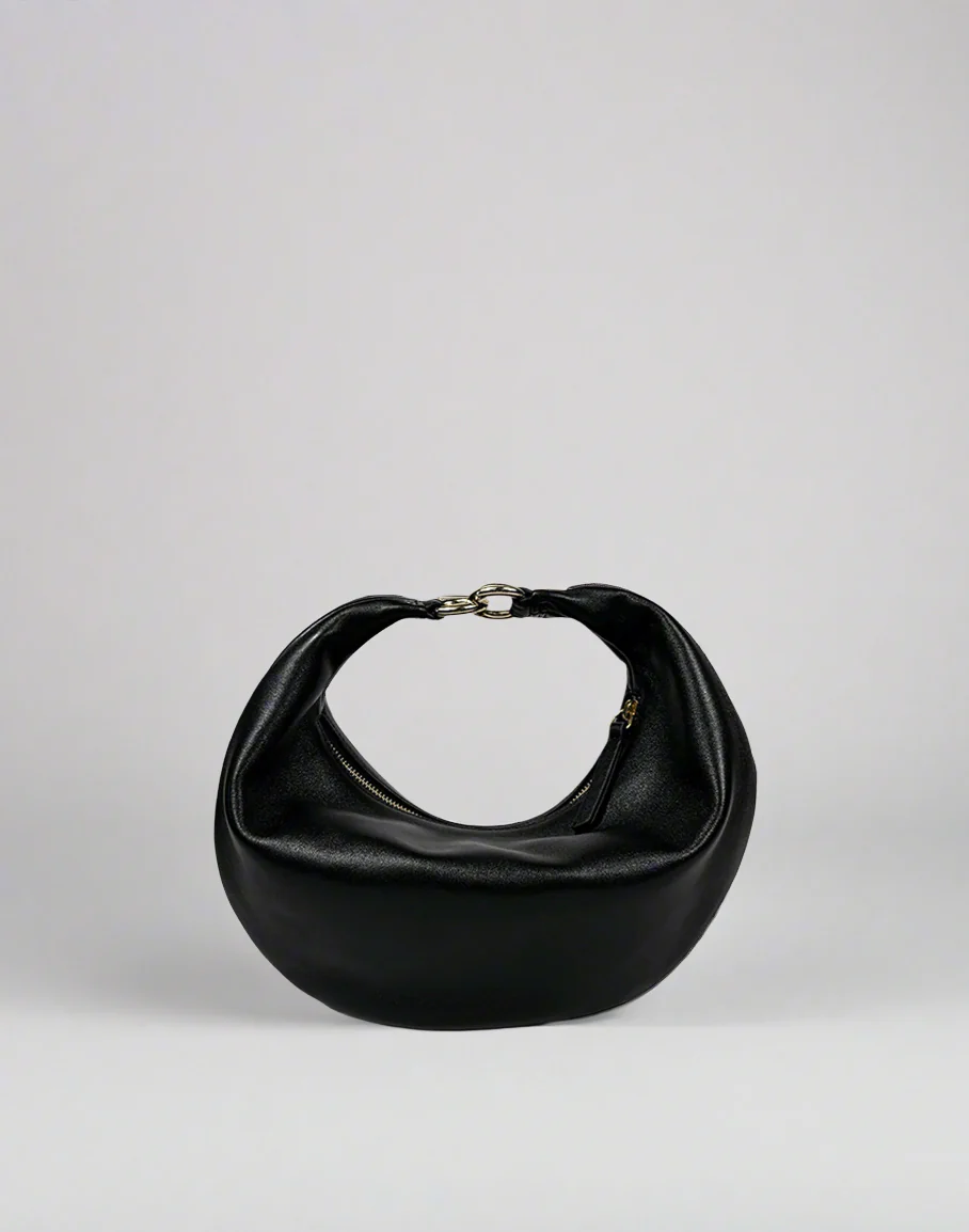 The Piccola Ring Bag Black/ Gold