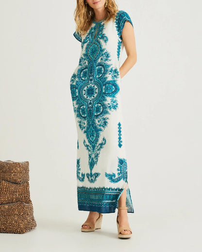 Medallion Dress Blue