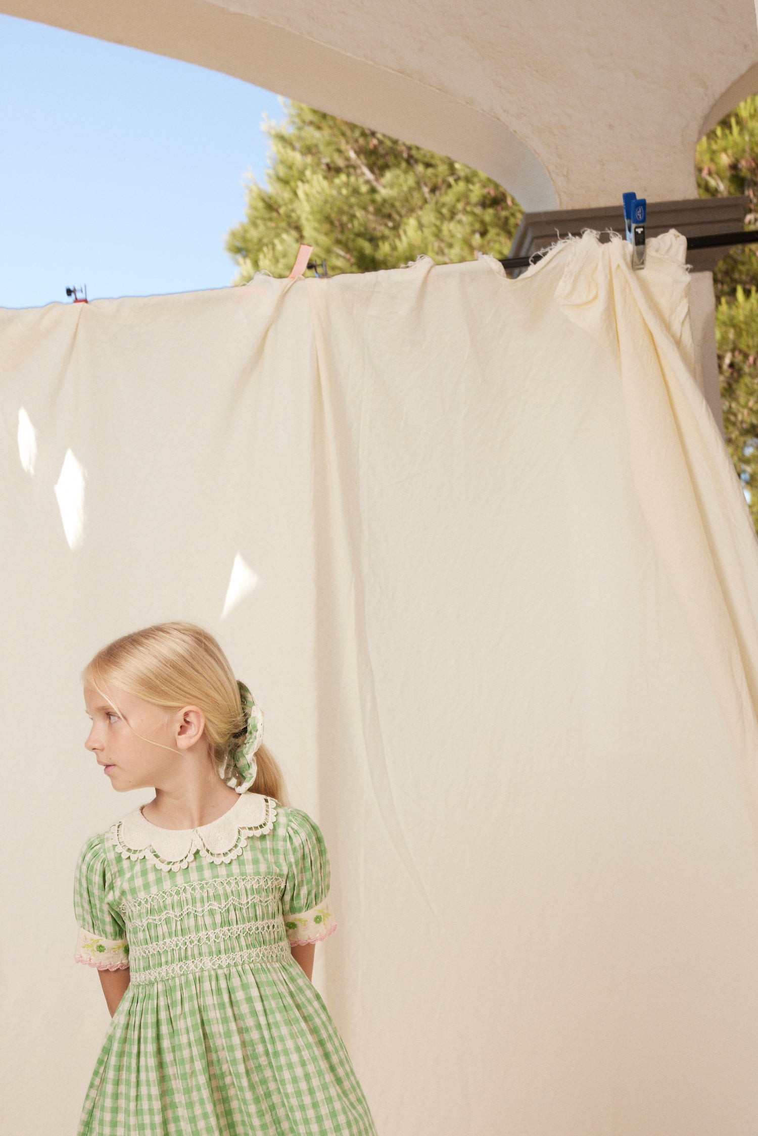 Tilia Dress - Green Gingham