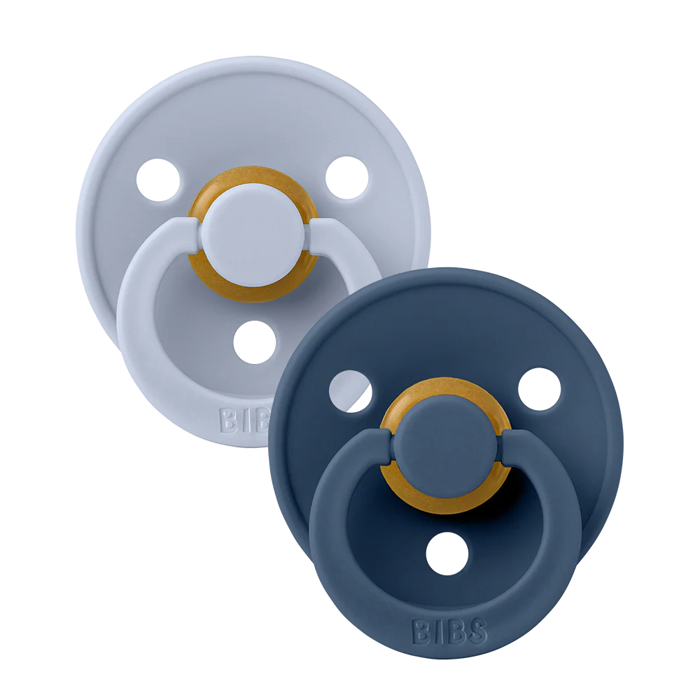 Bibs Pacifier 2 Pack - Dusty Blue/Steel Blue