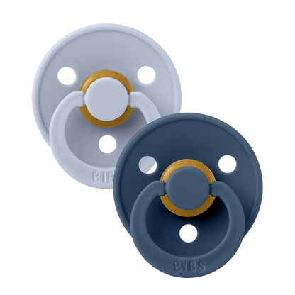 Bibs Pacifier 2 Pack - Dusty Blue/Steel Blue