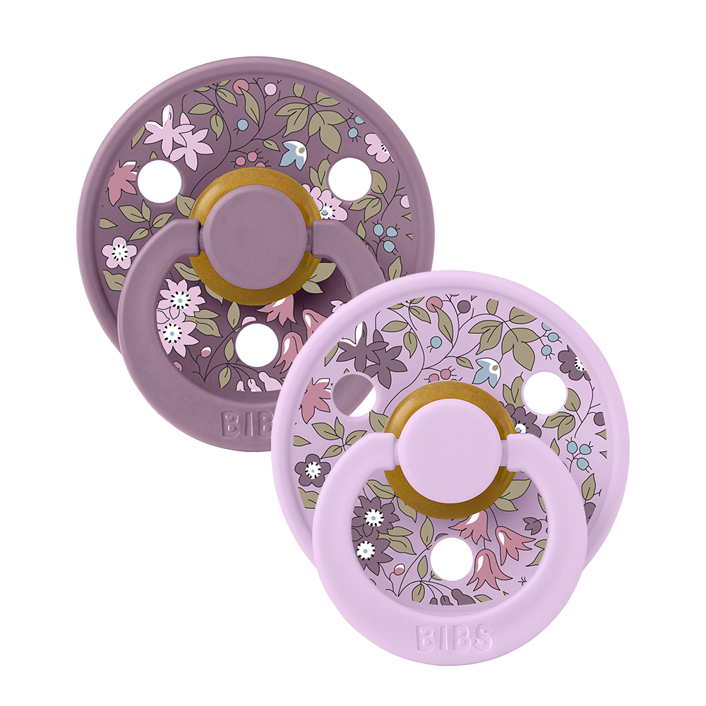 Bibs Pacifier x Liberty 2 Pack Chamomile Lawn - Violet Sky Mix