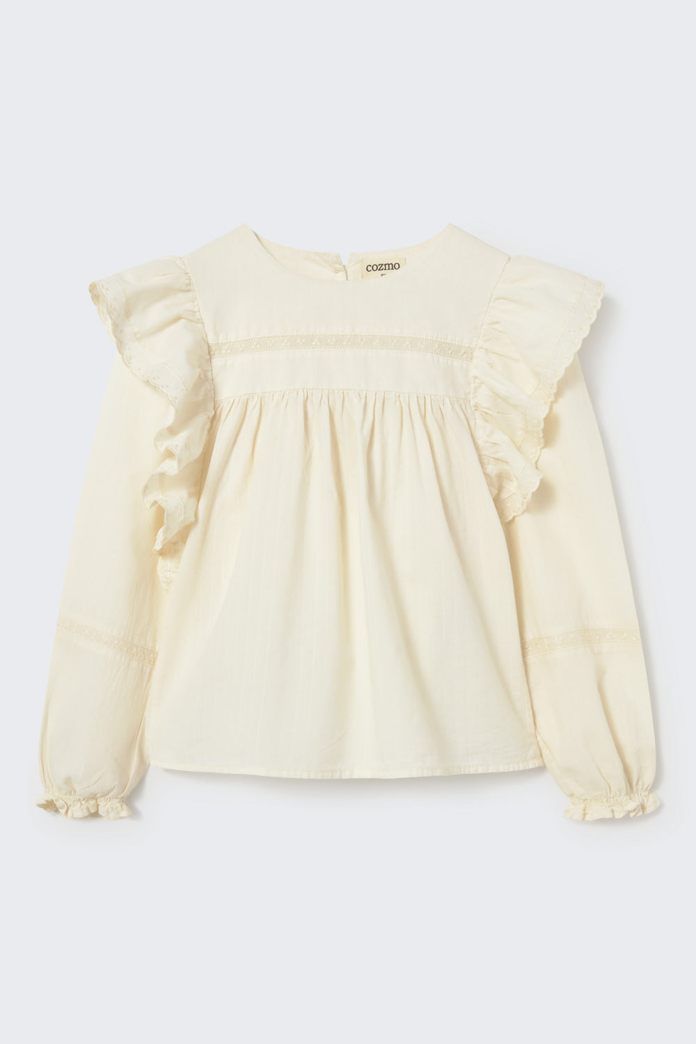 Jacquard Voile Blouse - Ivory