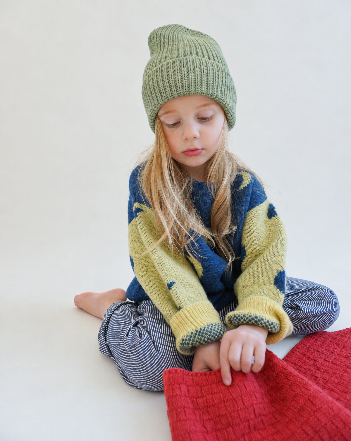 Wool/Baby Alpaca Blend Knit Hat