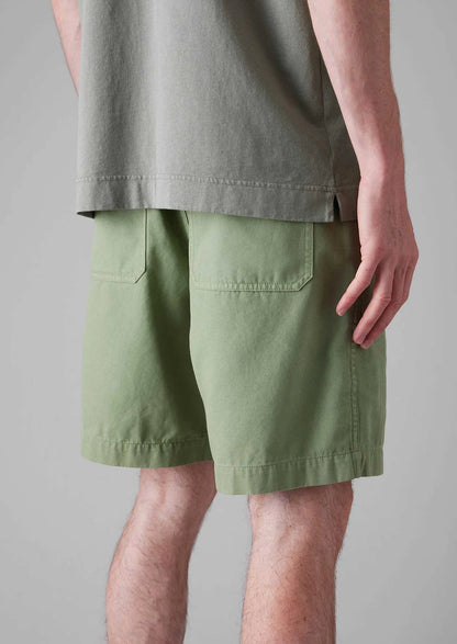 Rory Cotton Canvas Shorts Light Sage