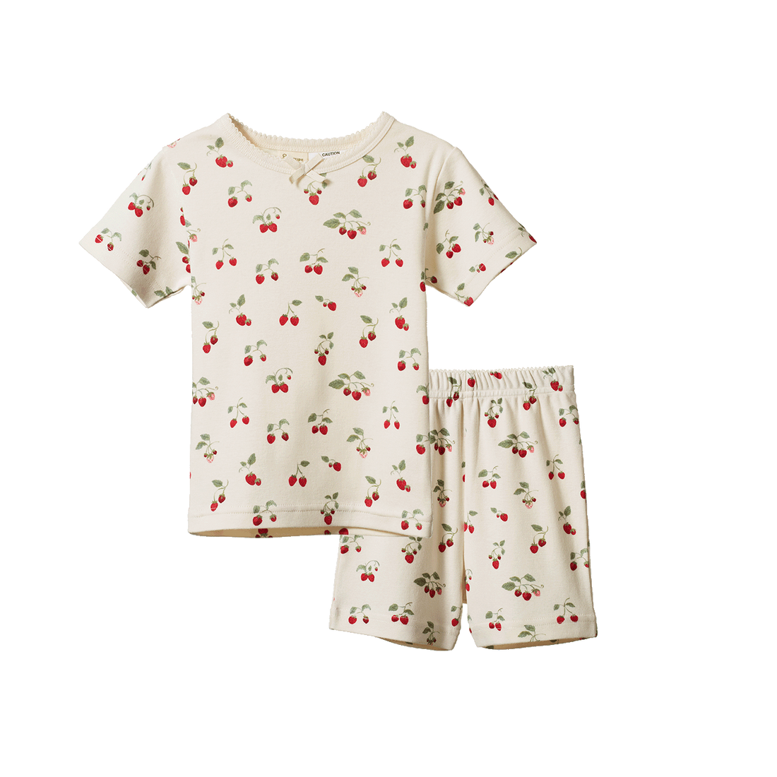 Shortie Pyjama Set - Strawberry Blush Print