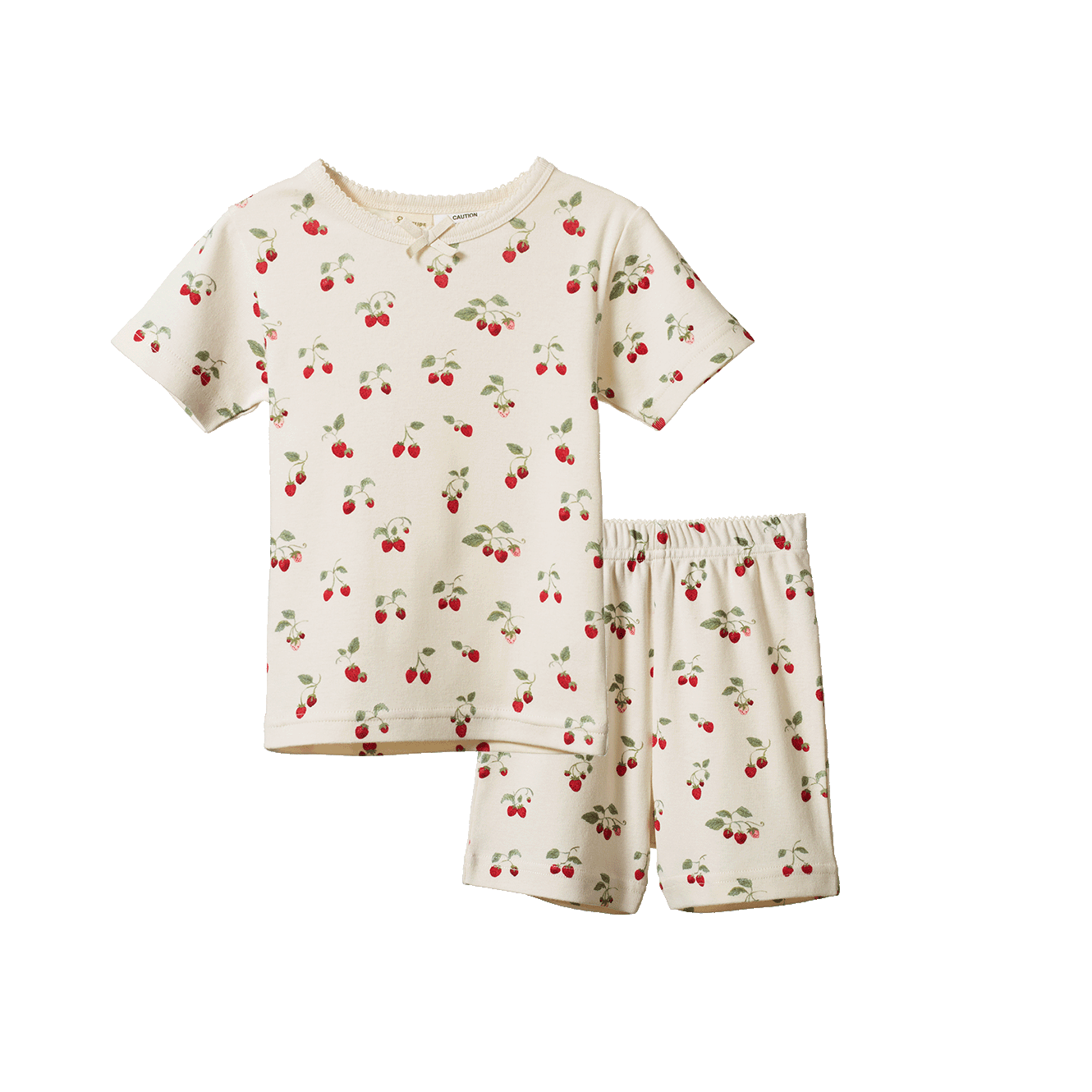 Shortie Pyjama Set - Strawberry Blush Print