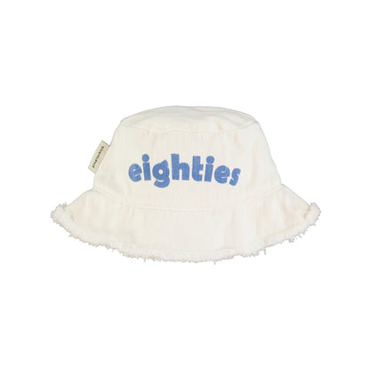Hat | White w/ &quot;eighties&quot; Print