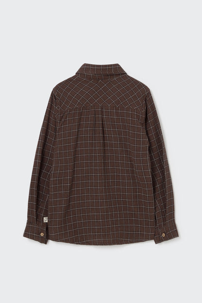 Plaid Check Shirt - Brown