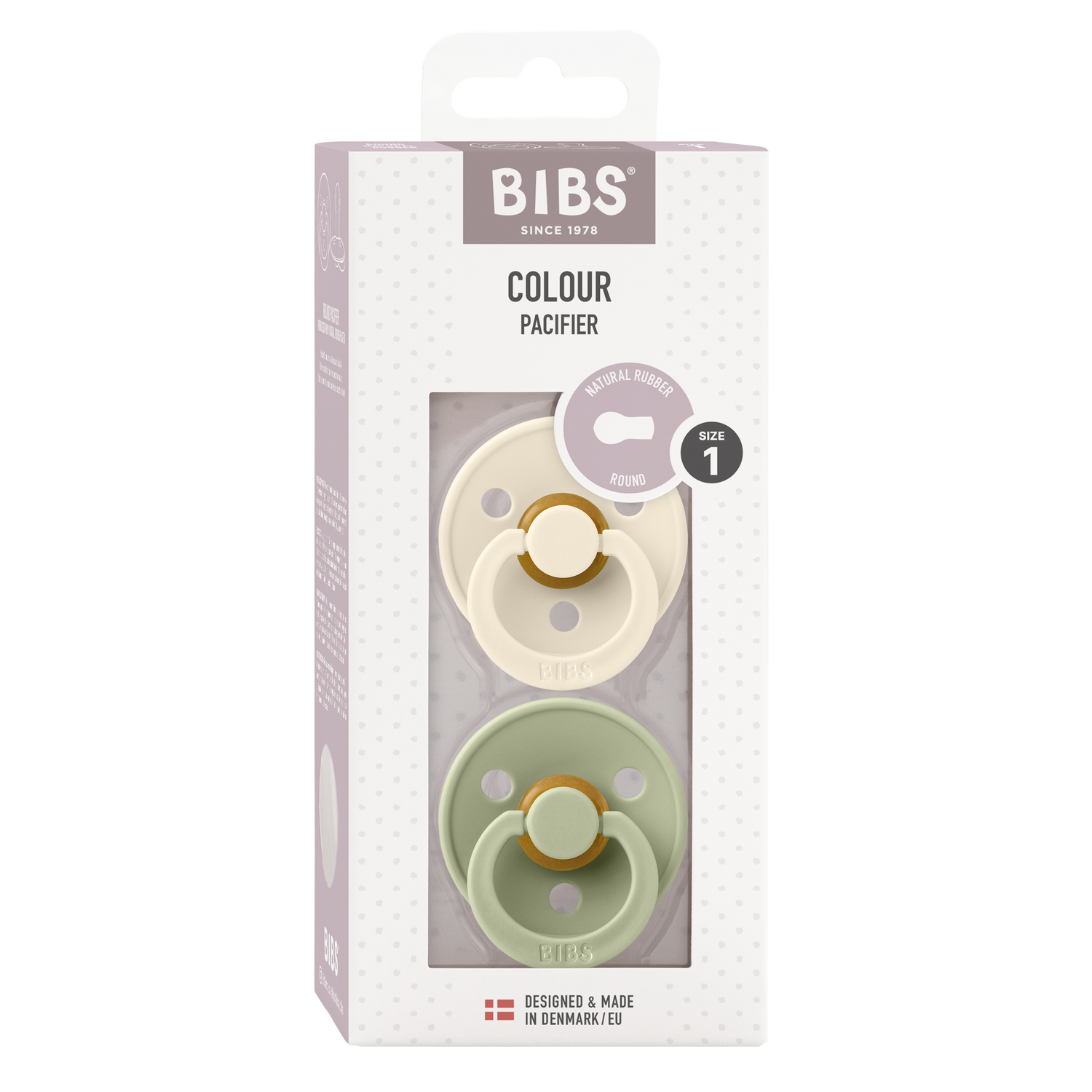 Bibs Pacifier 2 Pack - Ivory/Sage