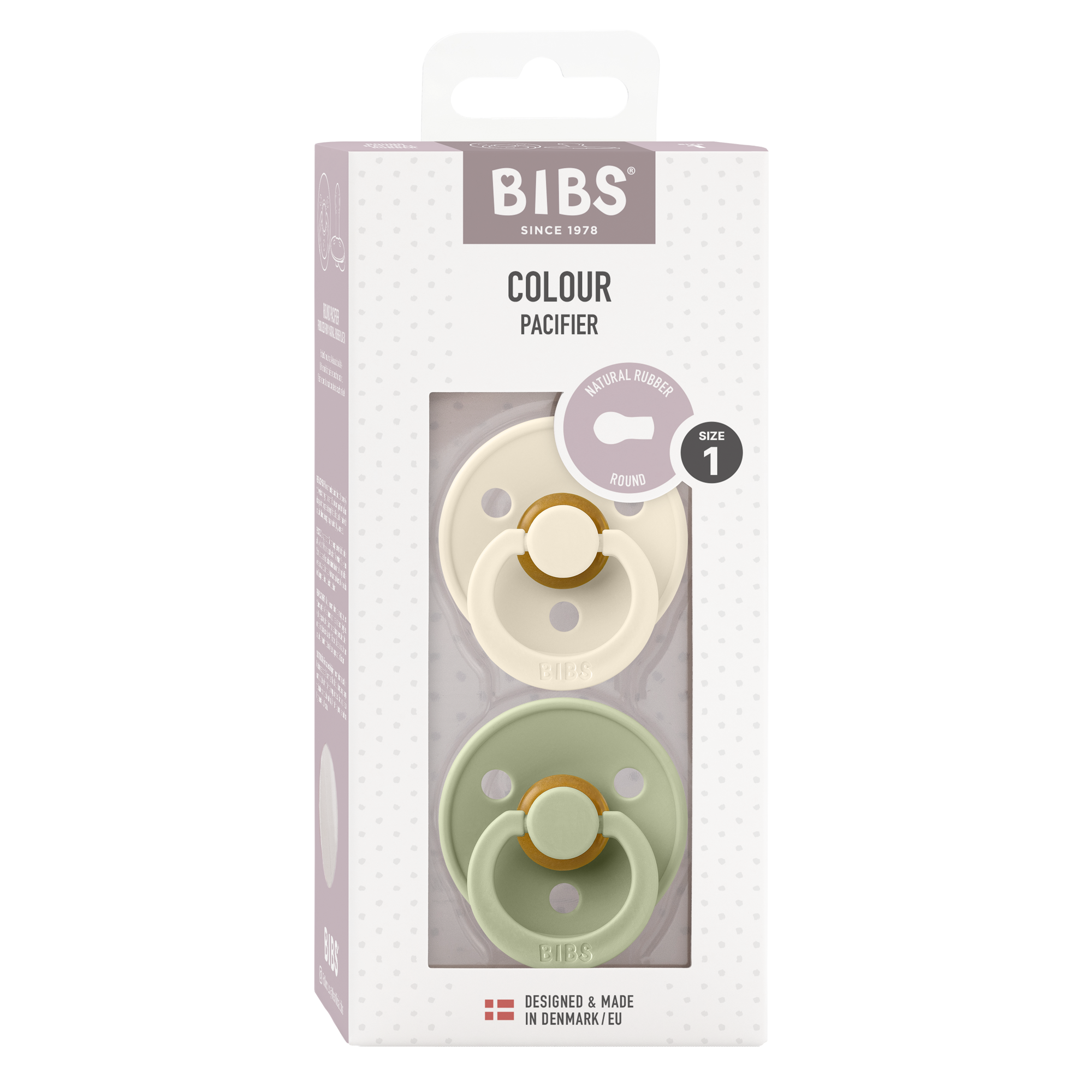 Bibs Pacifier 2 Pack - Ivory/Sage